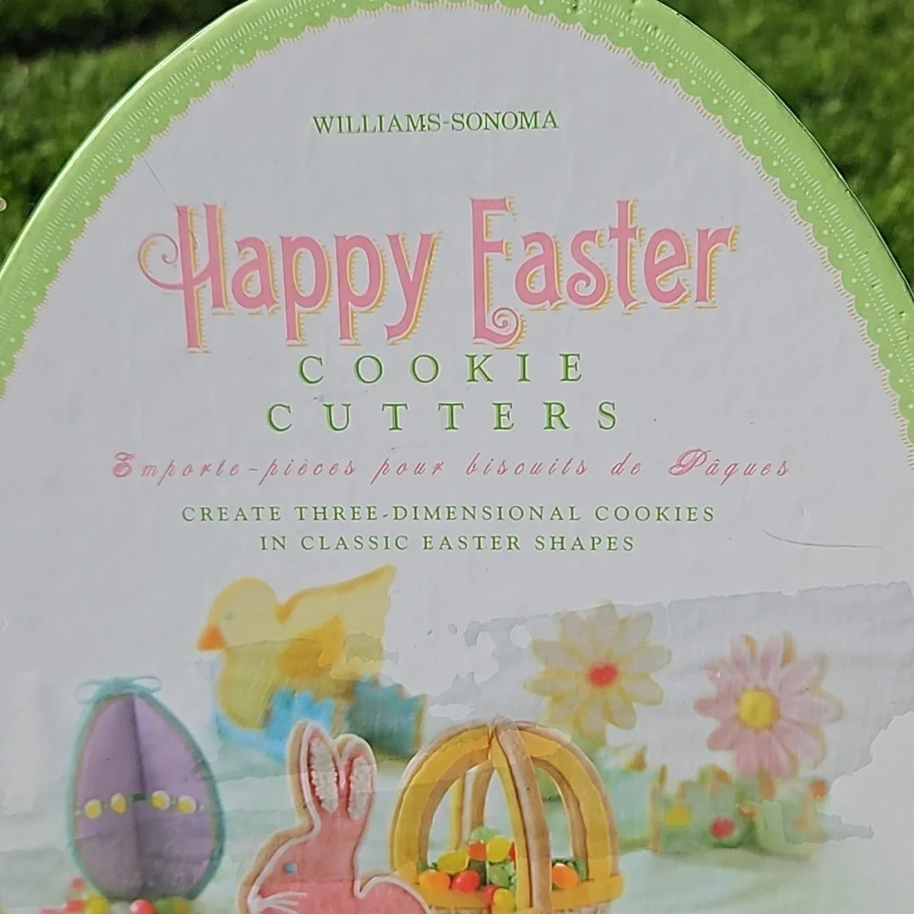 Williams-Sonoma INC cookie cutters 8pc set create 3-D Easter egg box DIY baking